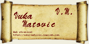 Vuka Matović vizit kartica